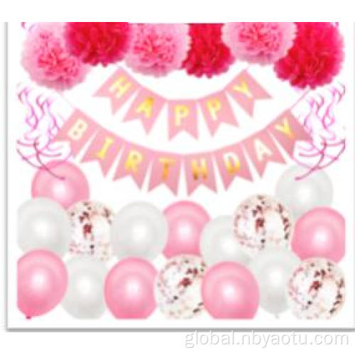 Theme Party Balloon Set Rose gold happy birthday foil balloon Manufactory